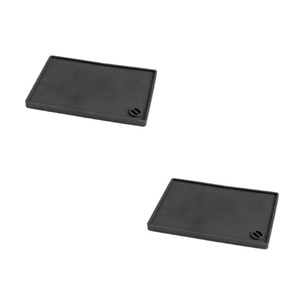 2PK Crema Pro Silicone Tamper Mat 10x15cm Barista Tool Coffee Worktop Black