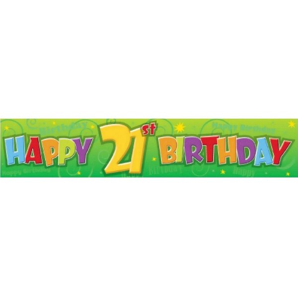Happy 21st Birthday Giant Paper Banner (1.5m)