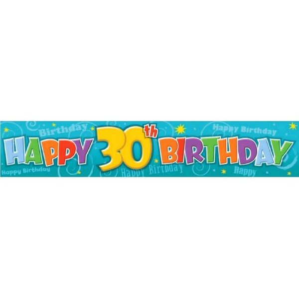Happy 30th Birthday Giant Paper Banner (1.5m)