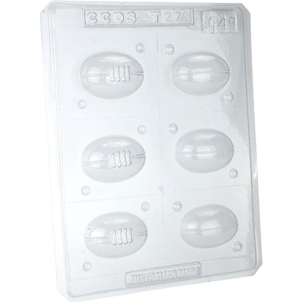 Football Plastic Chocolate Moulds (1 Sheet)