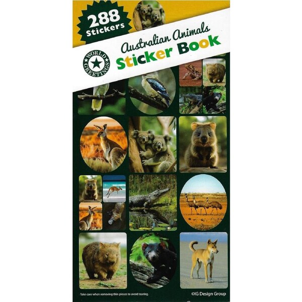 Australian Animals Sticker Book (12 Sheets)
