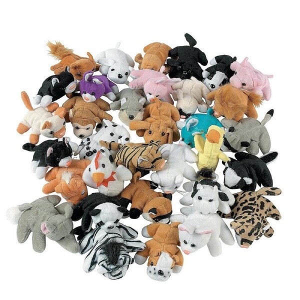Mini Plush Animals (Bulk Pack of 50)