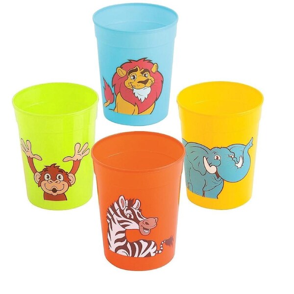 Zoo Adventure Plastic Cups (Pack of 12)