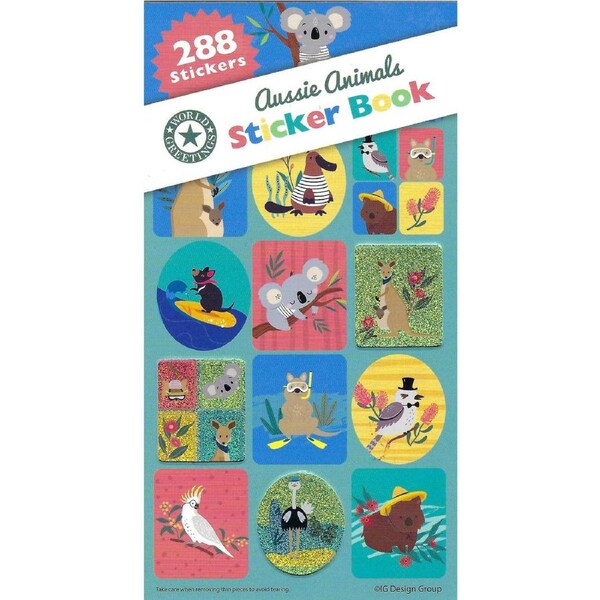 Aussie Animals Sticker Book (12 Sheets)