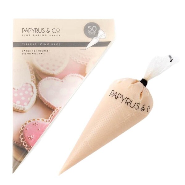 Papyrus Large Tipless Disposable Icing Bags 34cm (Pack of 50)