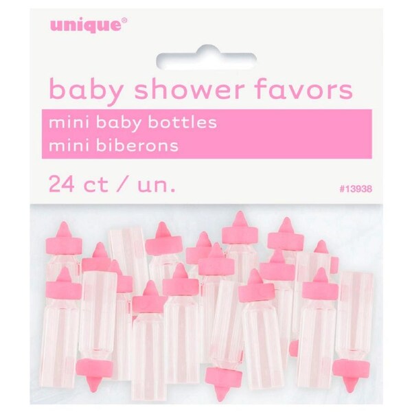 Pink Mini Baby Bottles (Pack of 24)