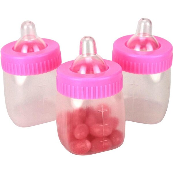 Pink Mini Fillable Baby Bottles (Pack of 12)