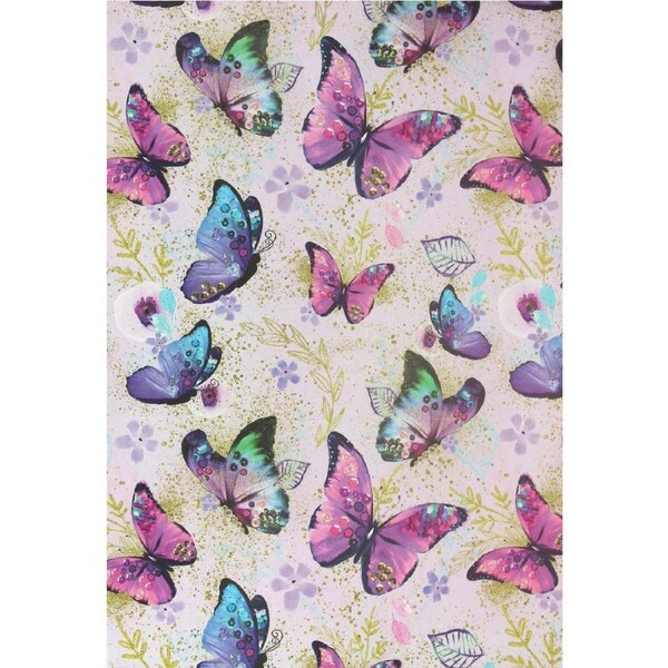 Watercolour Butterflies Wrapping Paper (1 Sheet)