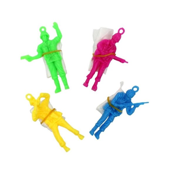 Plastic Toy Army Paratroopers (Pack of 4)