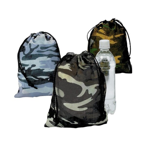 Camouflage Drawstring Bags (Pack of 12)