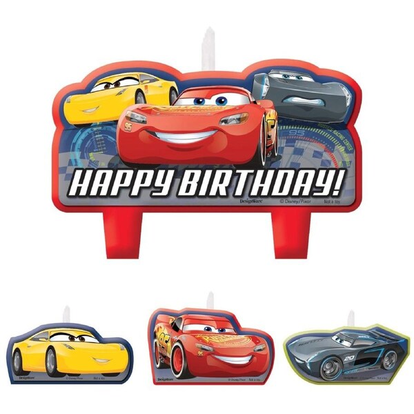 Cars 3 Candles (Set of 4)
