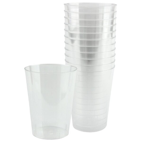 Clear Plastic Reusable Tumbler Glasses 300ml (Pack of 12)