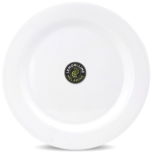 White Round Melamine Dinner Plate 27.5cm