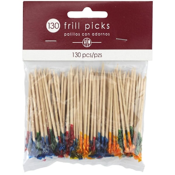 Cello Frilled Toothpicks (Pack of 130)