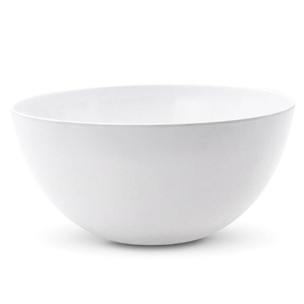 White Round Melamine Serving Bowl 25cm