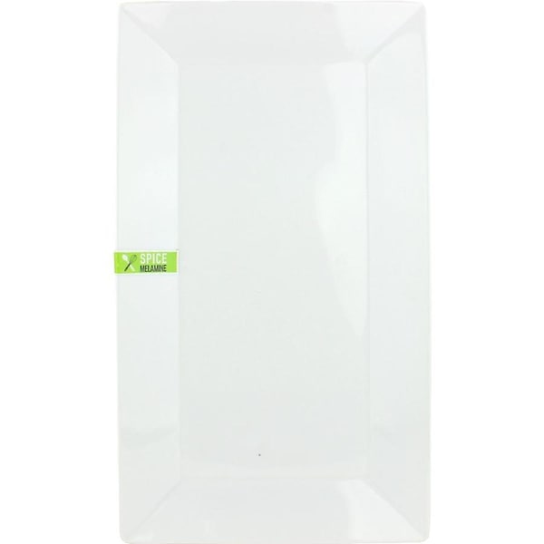 White Rectangular Melamine Platter 35cm x 20cm