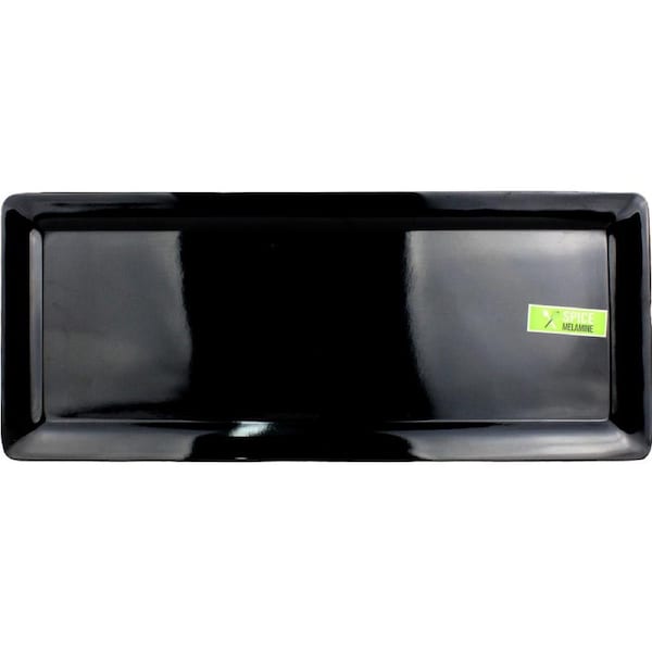 Black Rectangular Melamine Platter 48cm x 20cm