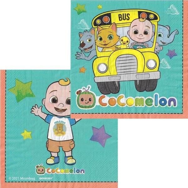 CoComelon Large Napkins / Serviettes (Pack of 16)