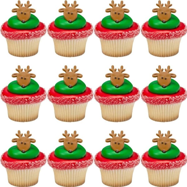 Reindeer Cupcake Rings (Pack of 12)