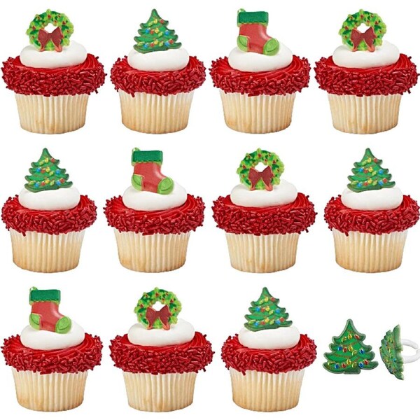 Traditional Christmas Cupcake Rings (Pack of 12)