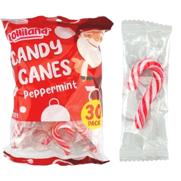 Mini Christmas Candy Canes (Pack of 30)