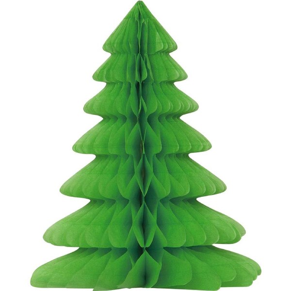 Green Christmas Tree Honeycomb Centrepiece
