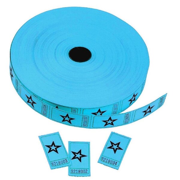 Blue Star Raffle Ticket Roll (2000 Tickets)