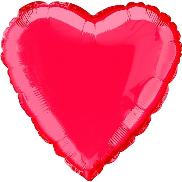 Heart Shaped Red Foil Balloon 45cm
