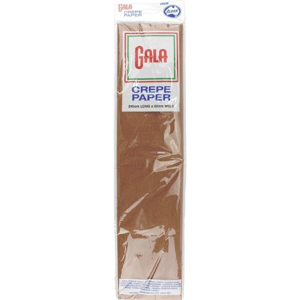 Gala Light Brown Crepe Paper 240cm x 50cm (1 Sheet)