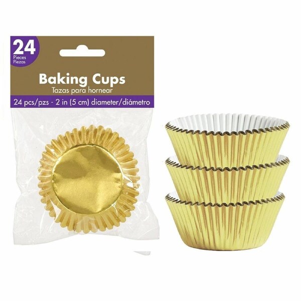 Gold Metallic 5cm Baking Cups (Pack of 24)