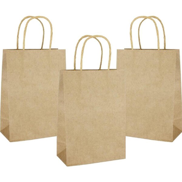 Brown Kraft Paper Gift Bags 20.8cm (Pack of 4)