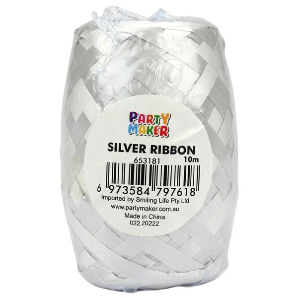 Silver Curling Ribbon (10m)