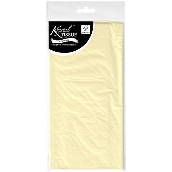 Krystal Cream Tissue Paper (5 Sheets)