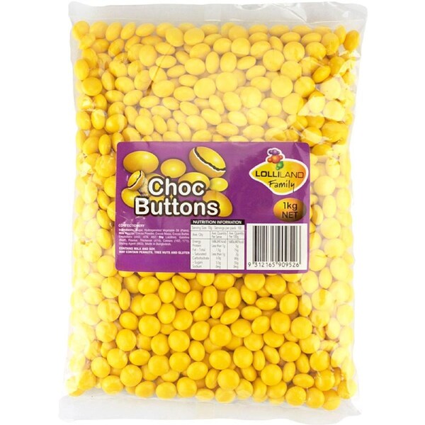 Yellow Choc Buttons (1kg)