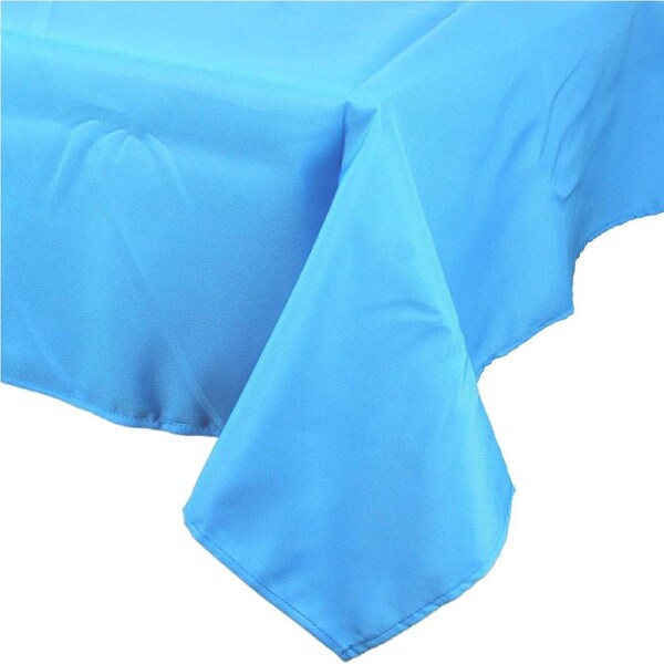 Elegant Light Blue Rectangular Fabric Tablecloth 137cm x 243cm