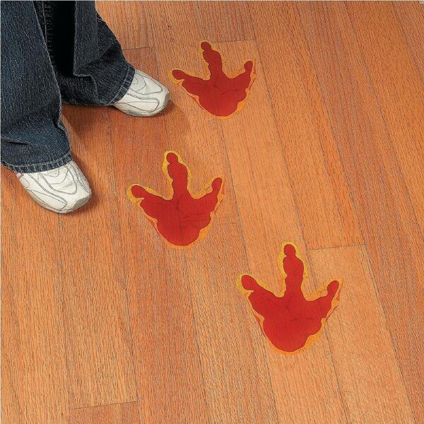 Dinosaur Print Floor Clings (Pack of 12)