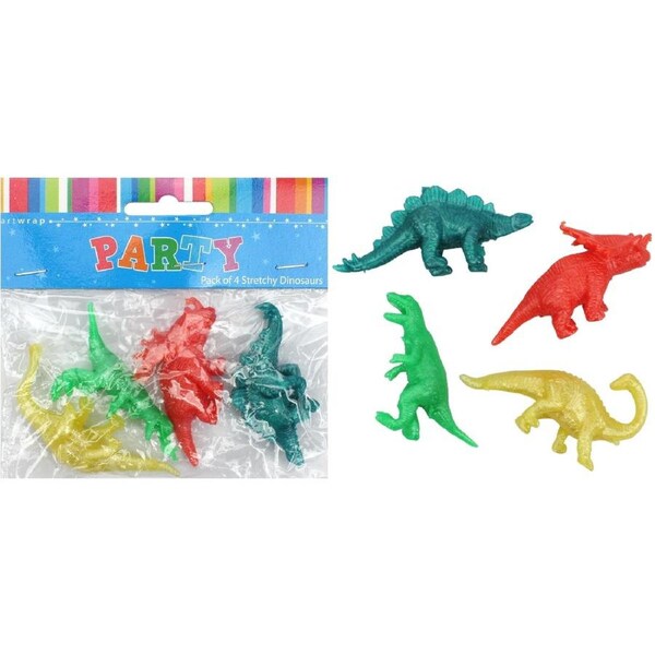 Dinosaur Stretchy Toys (Pack of 4)