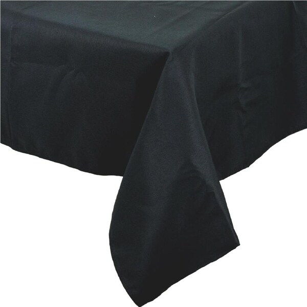 Black Rectangular Fabric Tablecloth 137cm x 243cm