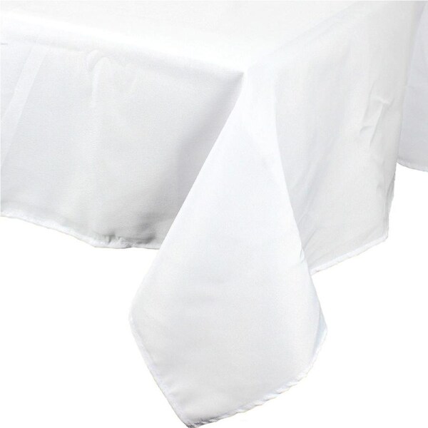 White Rectangular Fabric Tablecloth 137cm x 243cm