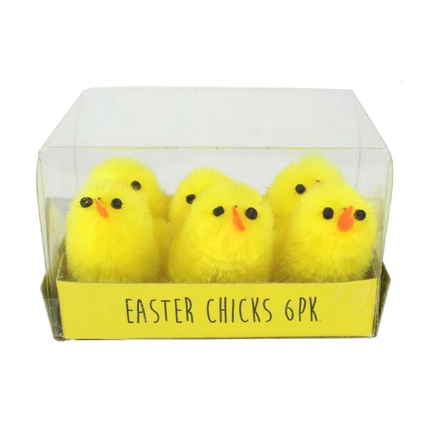 Fluffy Easter Chicks 3cm (Pack of 6)