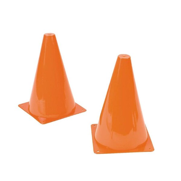 Orange Plastic Traffic Cones (Pack of 12)