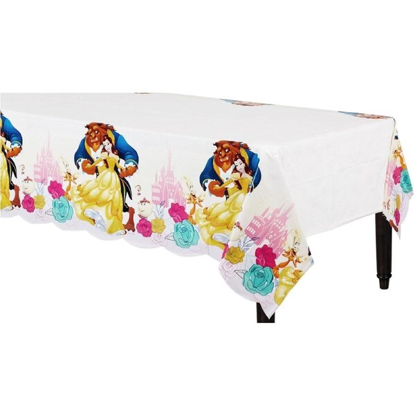 Beauty and the Beast Plastic Tablecloth