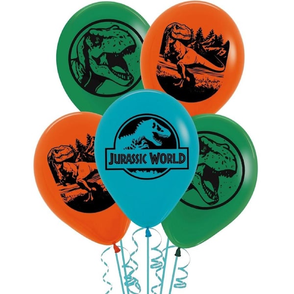 Jurassic Into the Wild Latex Balloons (Pack of 5)