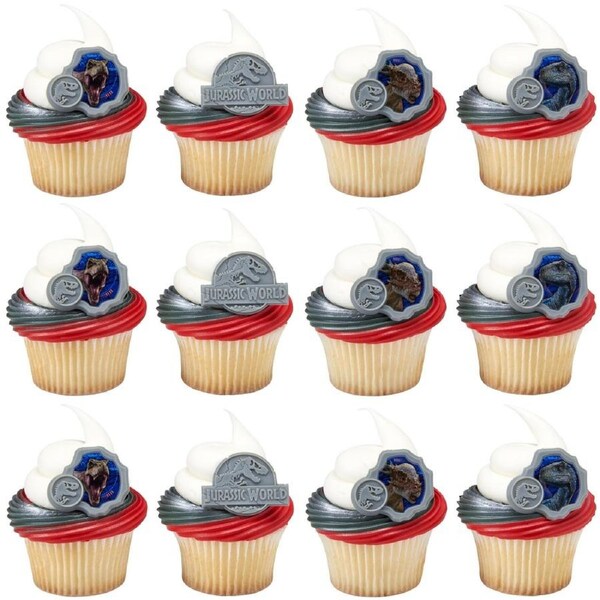 Jurassic World Cupcake Rings (Pack of 12)