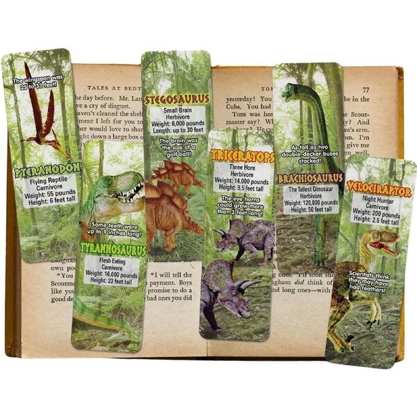 Dinosaur Bookmarks (Pack of 48)