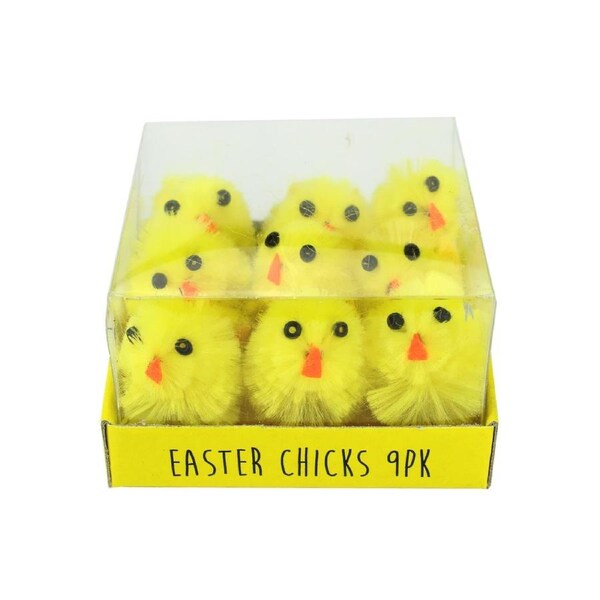 Fluffy Easter Chicks 2cm (Pack of 9)