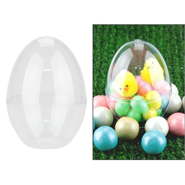Clear Plastic Fillable Egg 9cm