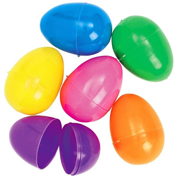Bright Fillable Plastic Easter Eggs 6cm (Bulk Pack of 144)