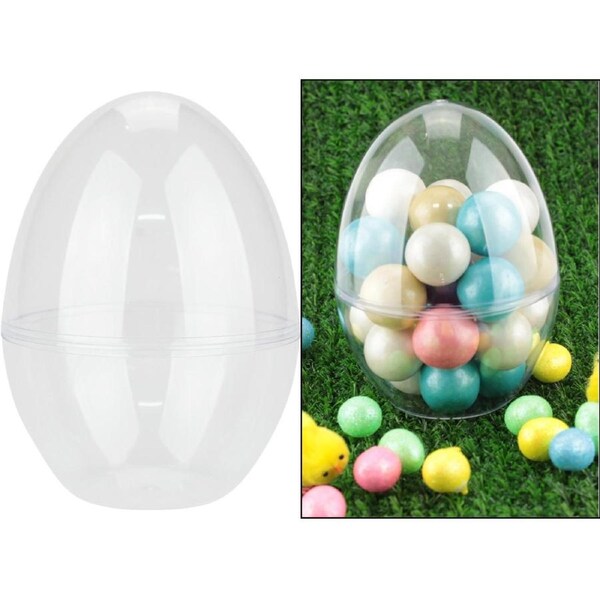 Clear Plastic Fillable Egg 12cm