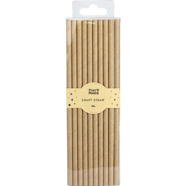 Brown Kraft Paper Straws (Pack of 20)